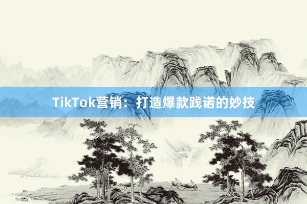 TikTok营销：打造爆款践诺的妙技